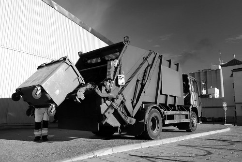 Materials being loaded for transfer to local recycling facility