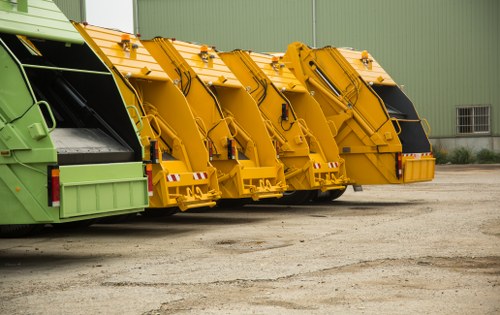 Brimsdown Skip Hire vehicle at a site